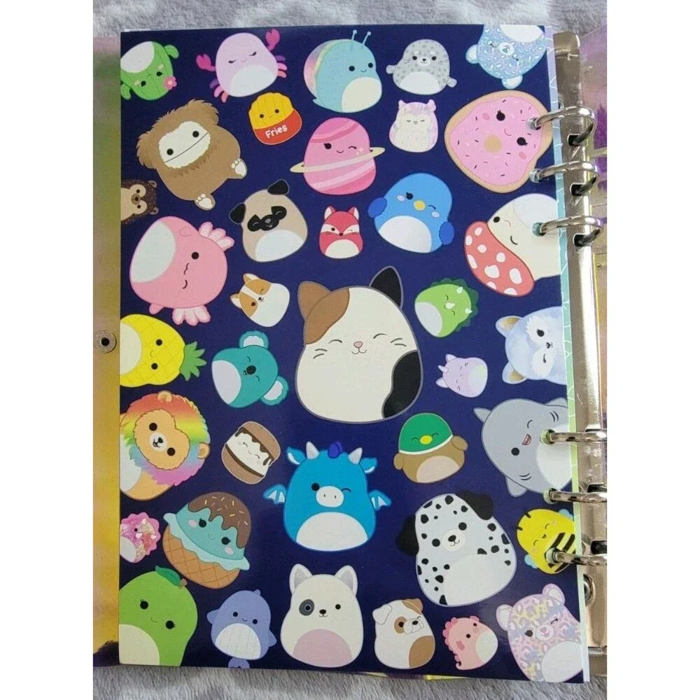 Original Squishmallow Sticker Collector Album Pink Shiny Refractor Binder Cover